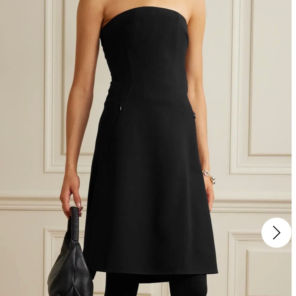 A-k-r-i-s Strapless Wool-Blend Crepe Tunic